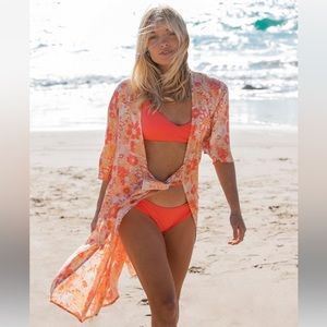 Roxy Getaway Trip Floral Swim Coverup - Small